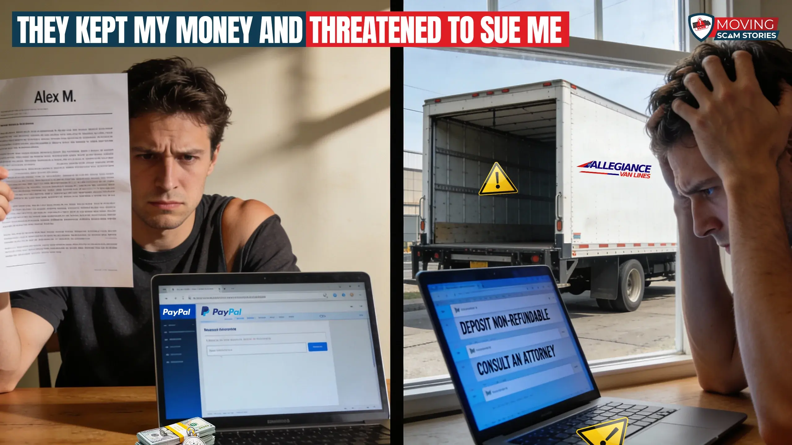 I Tried to Cancel Minutes After Paying, Allegiance Van Lines Still Took My Money and Told Me to Lawyer Up